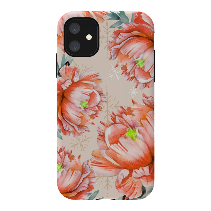 iPhone 11 StrongFit Lovely Peony by Creativeaxle