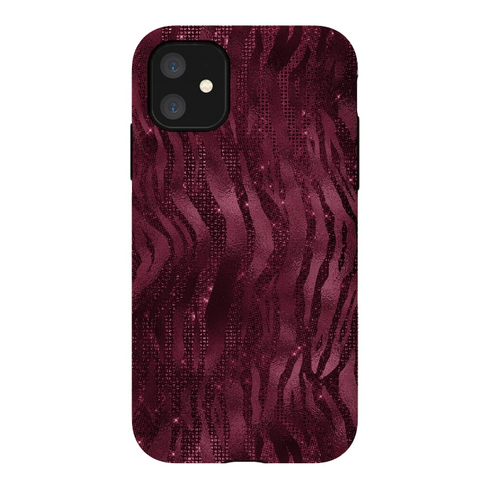 iPhone 11 StrongFit Purple Pink Tiger Skin by  Utart