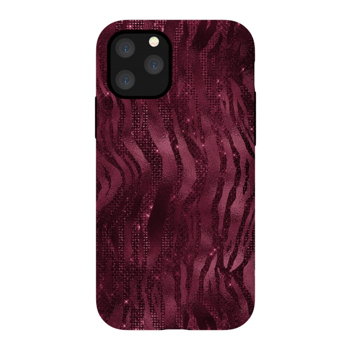 iPhone 11 Pro StrongFit Purple Pink Tiger Skin by  Utart