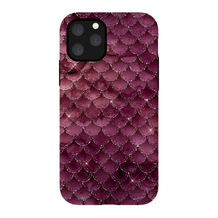 iPhone 11 Pro StrongFit Purple Silver Mermaid Scales by  Utart