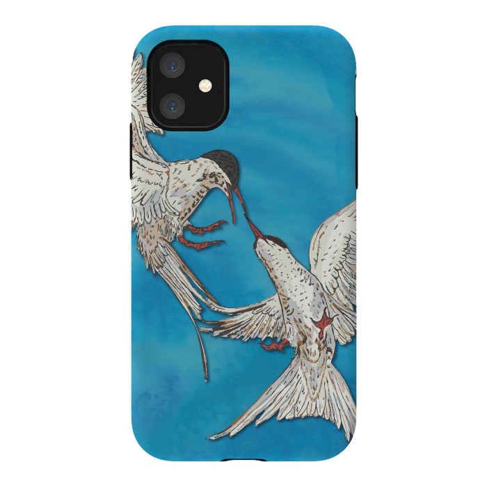 iPhone 11 StrongFit Arctic Terns by Lotti Brown