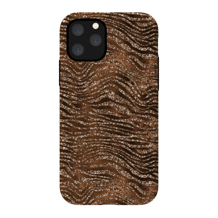 iPhone 11 Pro StrongFit Jungle Journey - Copper Safari Tiger Skin Pattern 1 by  Utart