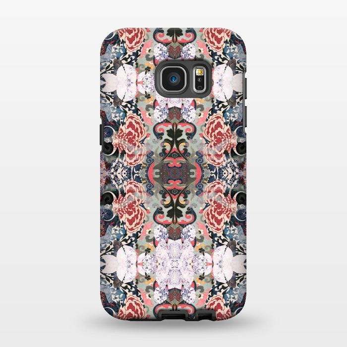 Galaxy S7 EDGE StrongFit Japanese inspired floral mandala pattern by Oana 