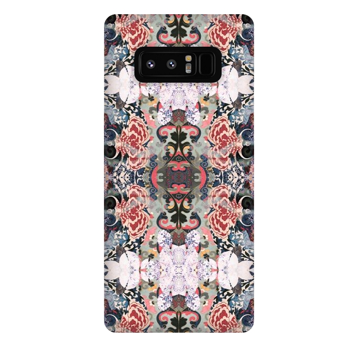 Galaxy Note 8 StrongFit Japanese inspired floral mandala pattern by Oana 
