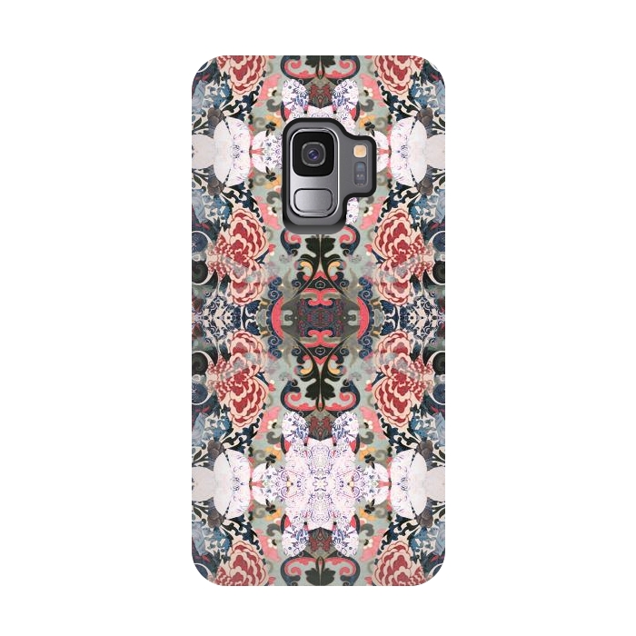 Galaxy S9 StrongFit Japanese inspired floral mandala pattern by Oana 