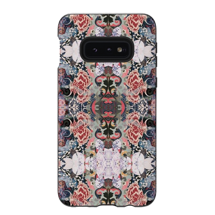 Galaxy S10e StrongFit Japanese inspired floral mandala pattern by Oana 