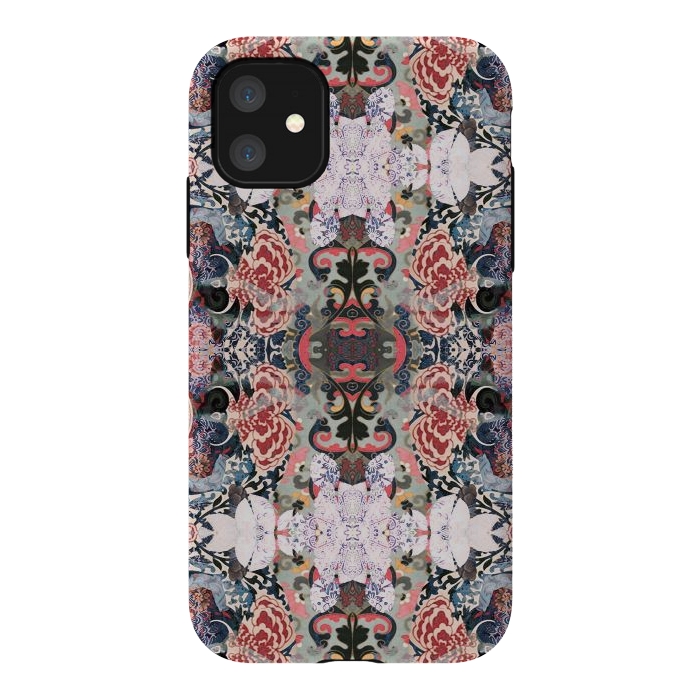 iPhone 11 StrongFit Japanese inspired floral mandala pattern by Oana 