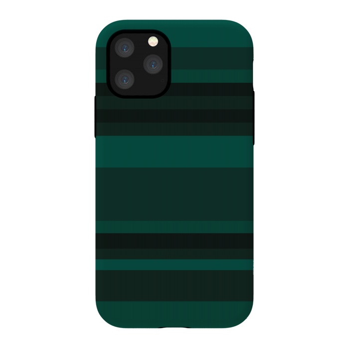 iPhone 11 Pro StrongFit Green Stripes by Dhruv Narelia