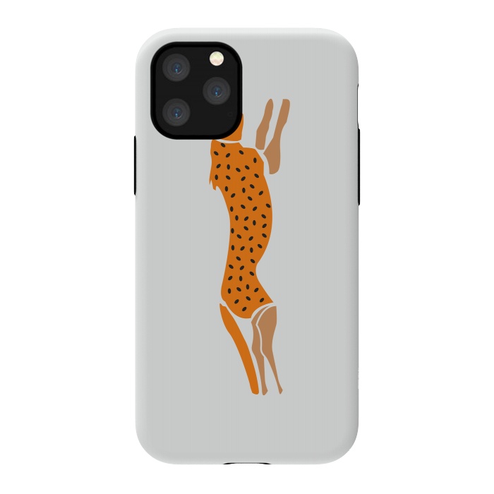 iPhone 11 Pro StrongFit Running Cheetah by Creativeaxle