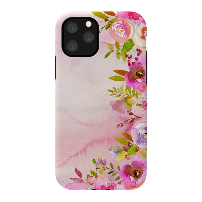 iPhone 11 Pro StrongFit Handpainted spring flowers tendril by  Utart