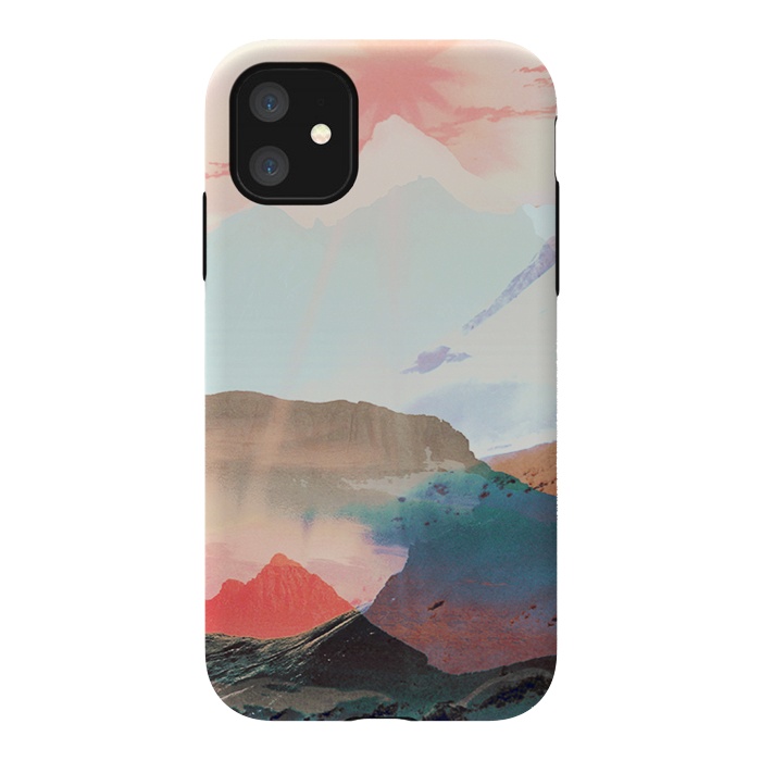 iPhone 11 StrongFit Gradient painted mountain landscape by Oana 