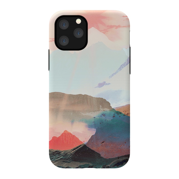 iPhone 11 Pro StrongFit Gradient painted mountain landscape by Oana 