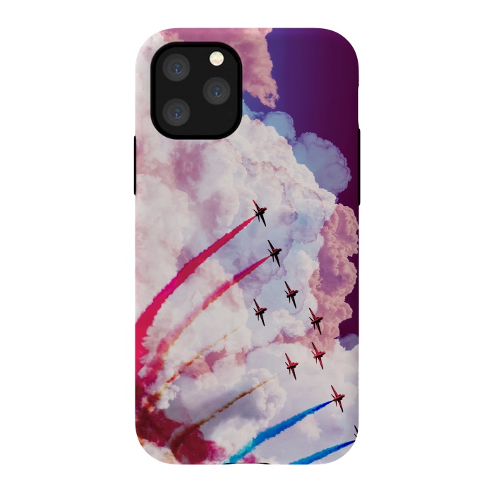 iPhone 11 Pro StrongFit Red purple airplane air show by Oana 