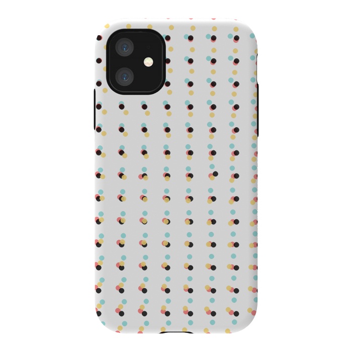 iPhone 11 StrongFit Abstract Painting Polka Dots Pattern by amini54