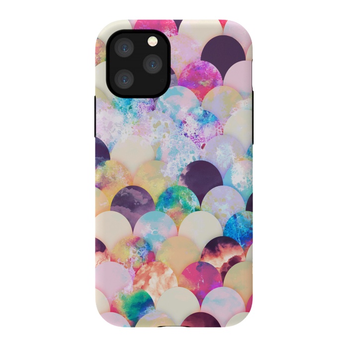 iPhone 11 Pro StrongFit Watercolor splattered seashell pattern by Oana 