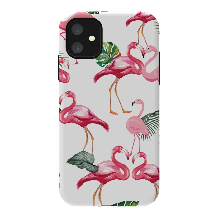 iPhone 11 StrongFit Flamingos Love Pattern by Bledi