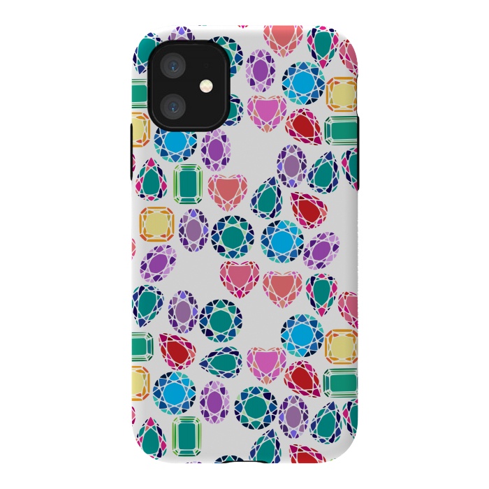iPhone 11 StrongFit Colorful Gemstones by Karolina