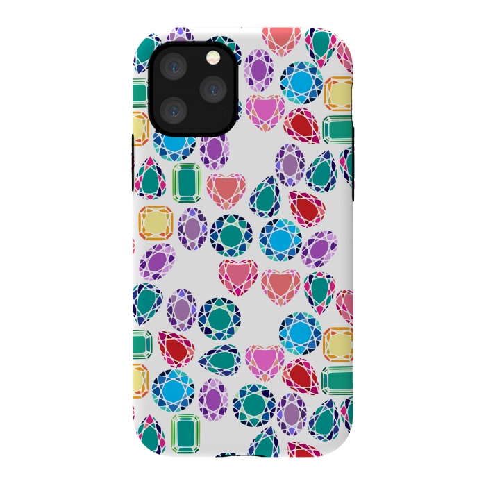 iPhone 11 Pro StrongFit Colorful Gemstones by Karolina