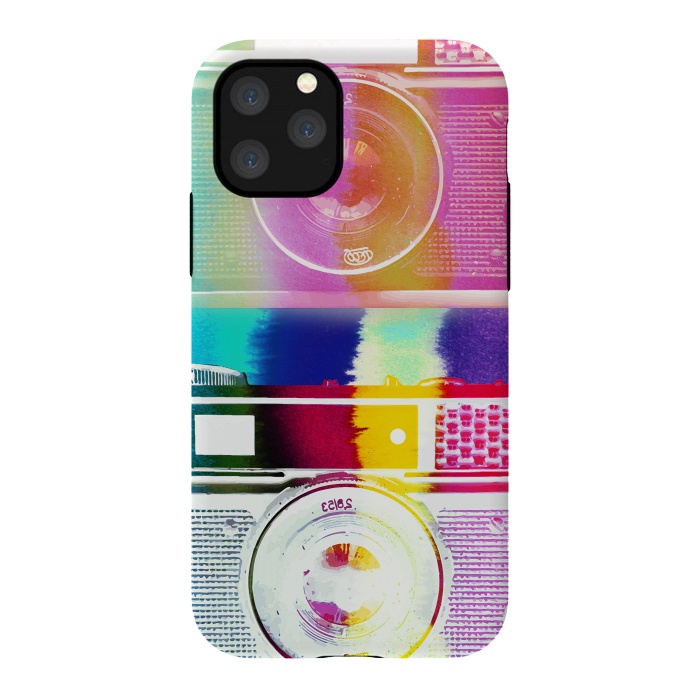 iPhone 11 Pro StrongFit Colorful vintage cameras by Oana 