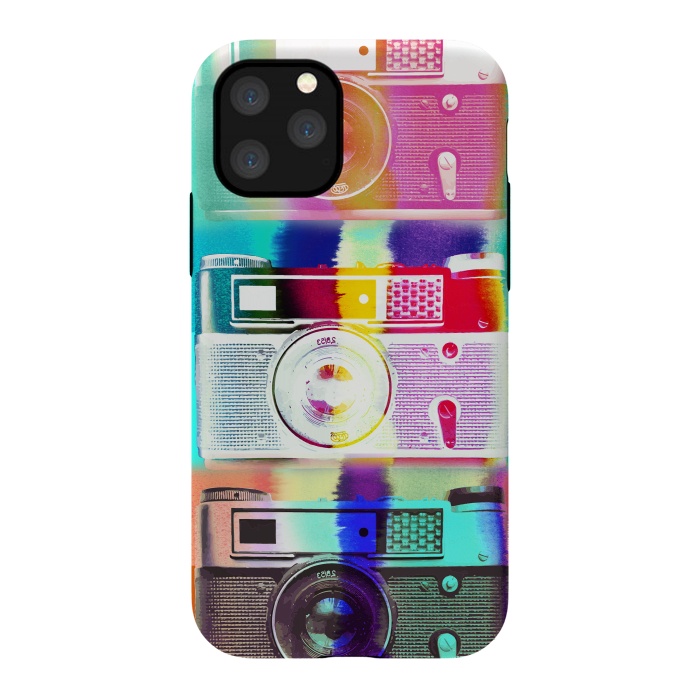 iPhone 11 Pro StrongFit Vintage cameras watercolor illustration by Oana 