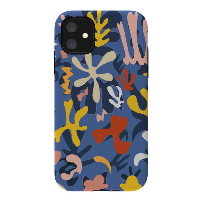iPhone 11 StrongFit Colorful Matisse inspired colorful pattern by Oana 