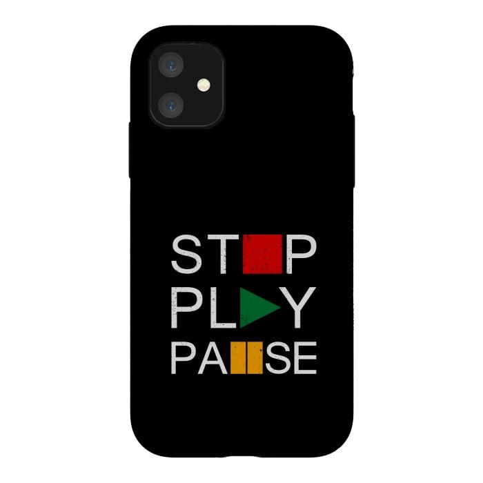 iPhone 11 StrongFit stop play pause by TMSarts