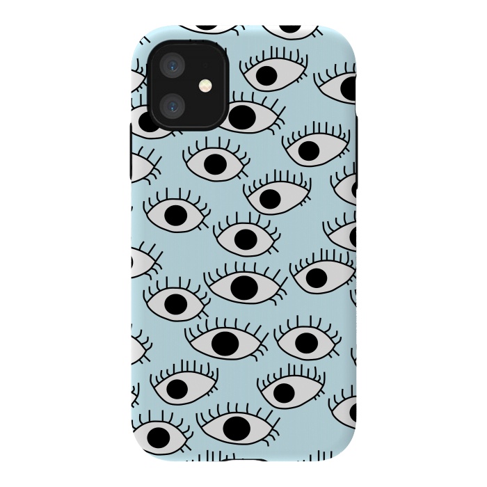iPhone 11 StrongFit Cute and Creepy Eyes by Karolina