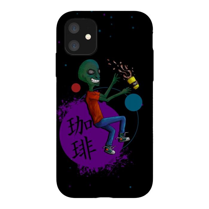 iPhone 11 StrongFit Galactic Soy Latte by Gringoface Designs