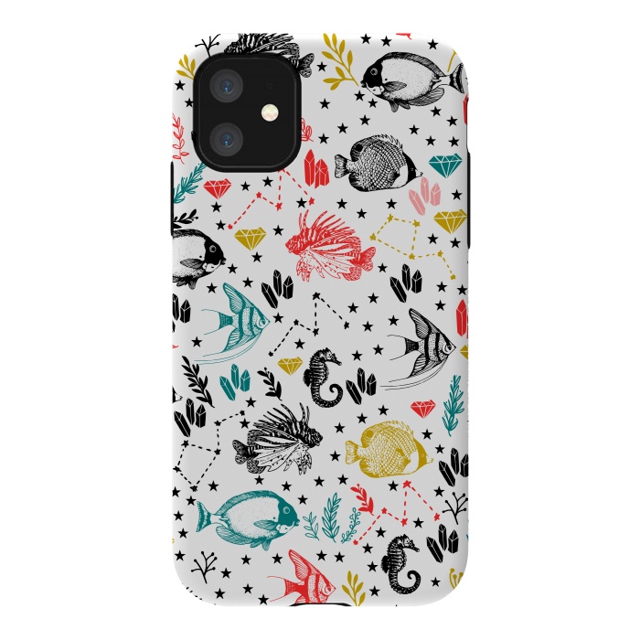 iPhone 11 StrongFit Tropical Fish by Karolina