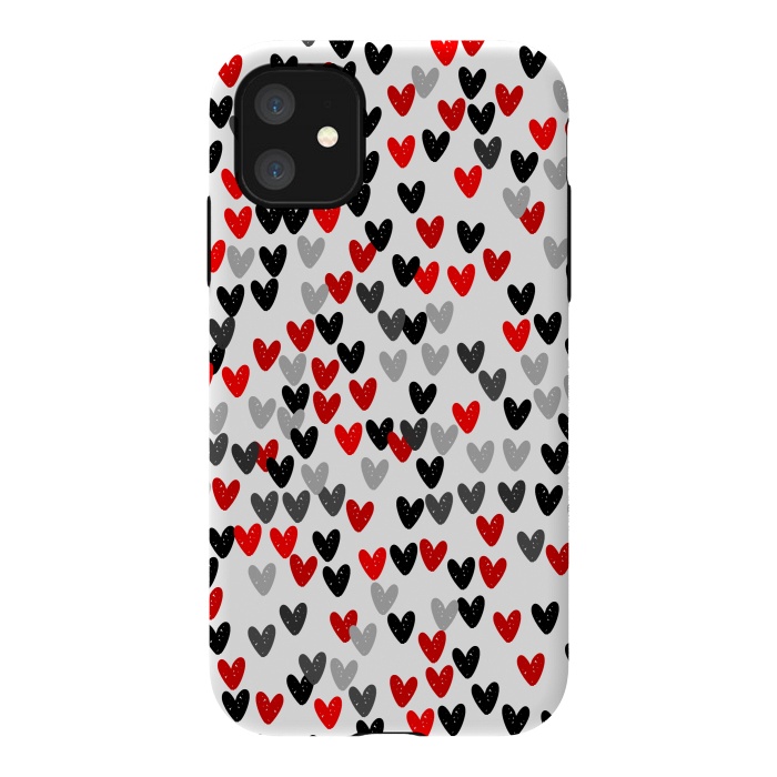 iPhone 11 StrongFit Cute Hearts by Karolina