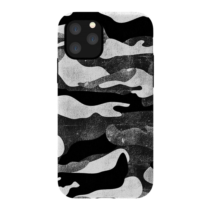iPhone 11 Pro StrongFit Black and white grunge camo by Oana 