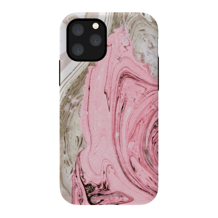 iPhone 11 Pro StrongFit Nude+ Pink Marble by Uma Prabhakar Gokhale