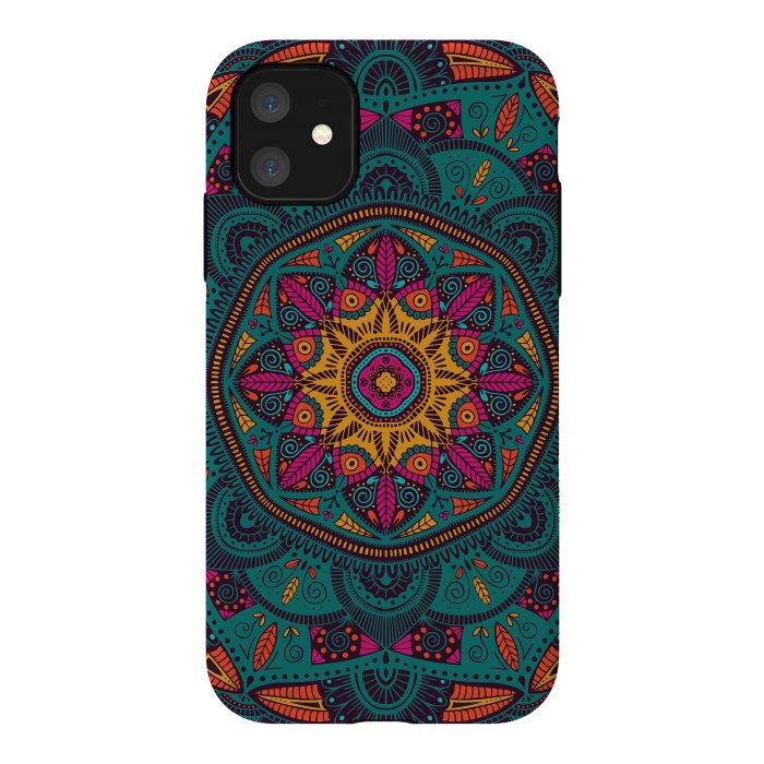 iPhone 11 StrongFit Colorful Mandala 005 by Jelena Obradovic
