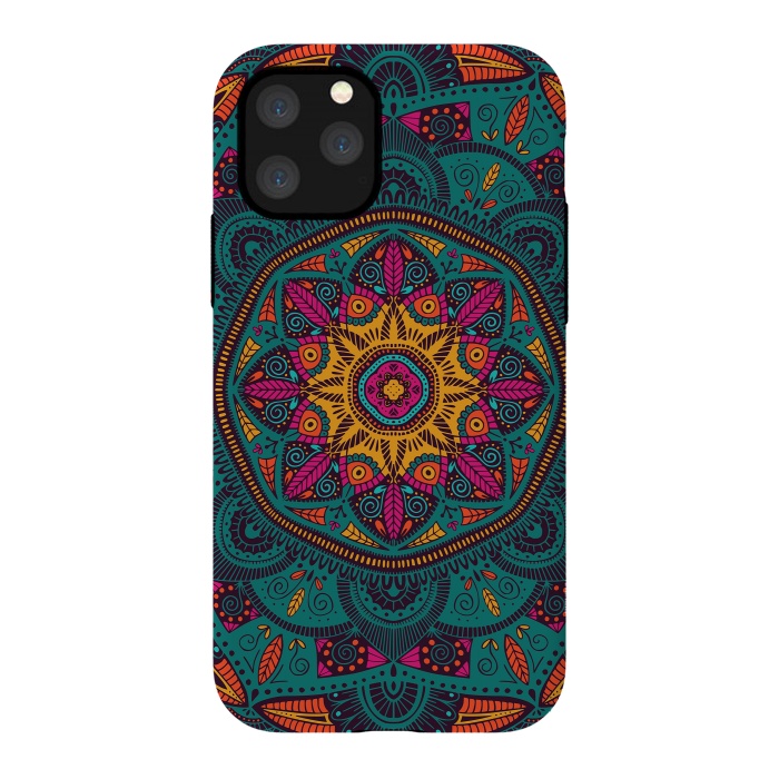 iPhone 11 Pro StrongFit Colorful Mandala 005 by Jelena Obradovic
