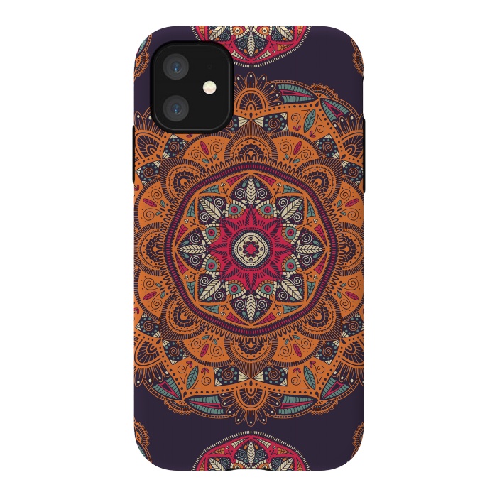 iPhone 11 StrongFit Colorful Mandala 008 by Jelena Obradovic