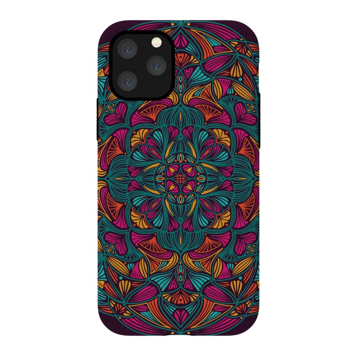 iPhone 11 Pro StrongFit Colorful Mandala 013 by Jelena Obradovic