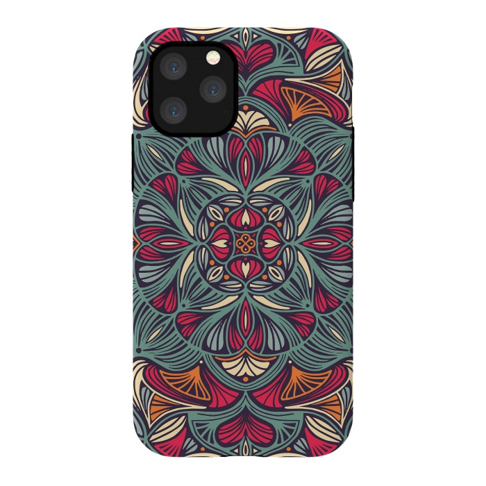 iPhone 11 Pro StrongFit Colorful Mandala Pattern 014 by Jelena Obradovic
