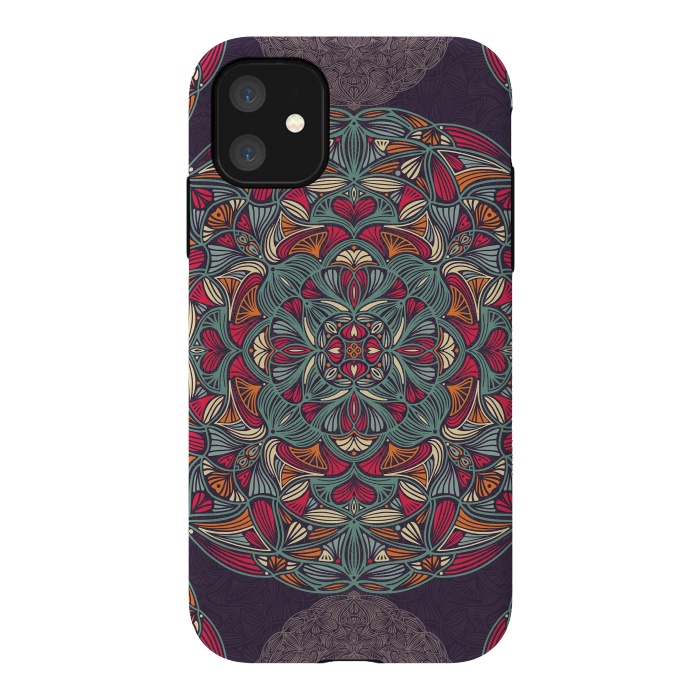 iPhone 11 StrongFit Colorful Mandala Pattern 015 by Jelena Obradovic
