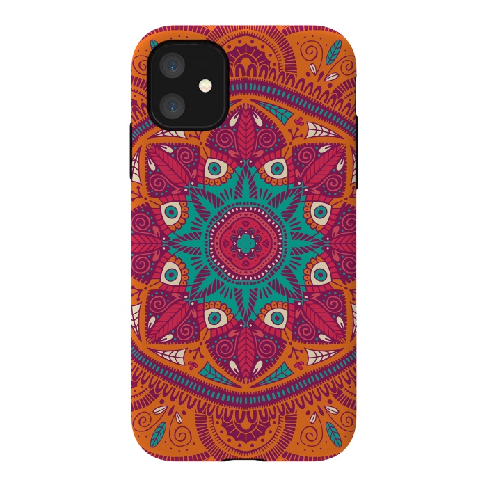 iPhone 11 StrongFit Colorful Mandala Pattern 017 by Jelena Obradovic