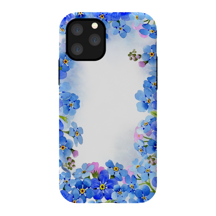 iPhone 11 Pro StrongFit Forget me not - floral spring dream on white by  Utart