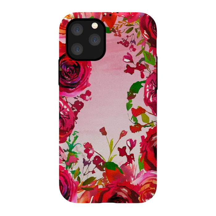 iPhone 11 Pro StrongFit Moody red Rose Flowers by  Utart