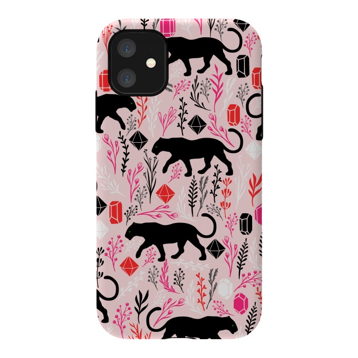 iPhone 11 StrongFit Cute Panther by Karolina