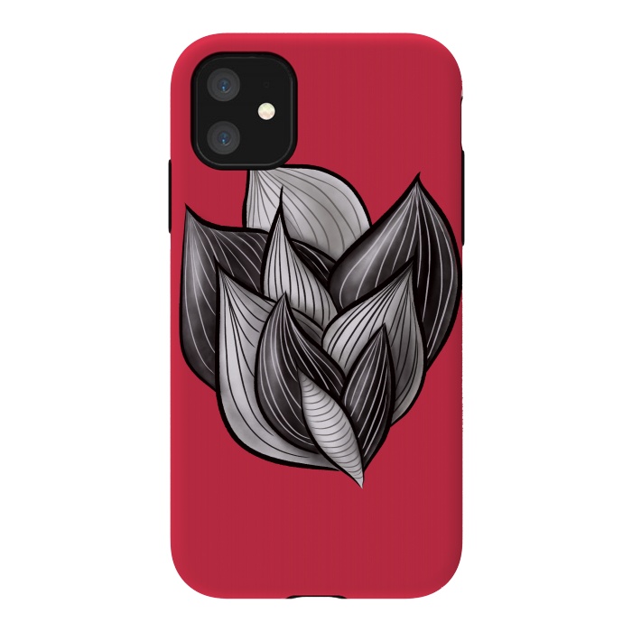 iPhone 11 StrongFit Abstract Art Floral Dynamic Geometric Shapes  by Boriana Giormova