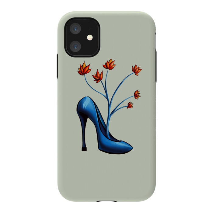 iPhone 11 StrongFit High Heel Shoe And Flower Bouquet Art by Boriana Giormova
