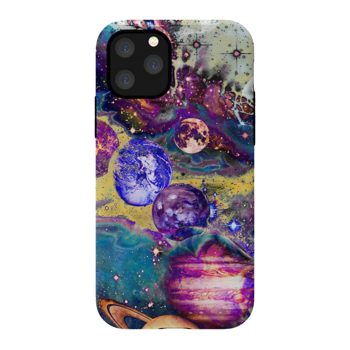 iPhone 11 Pro StrongFit Psychedelic vibrant space explosion by Oana 