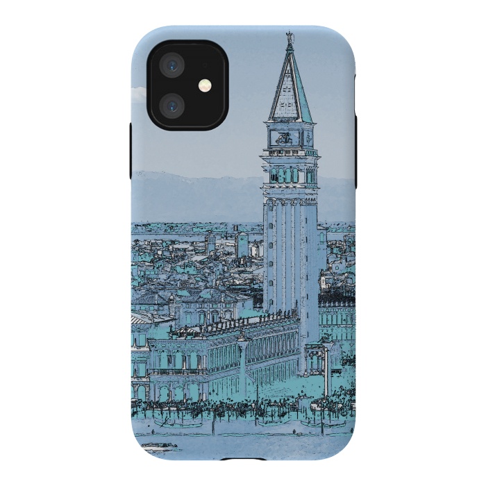 iPhone 11 StrongFit San Marco Venice Italy watercolor painting by Oana 