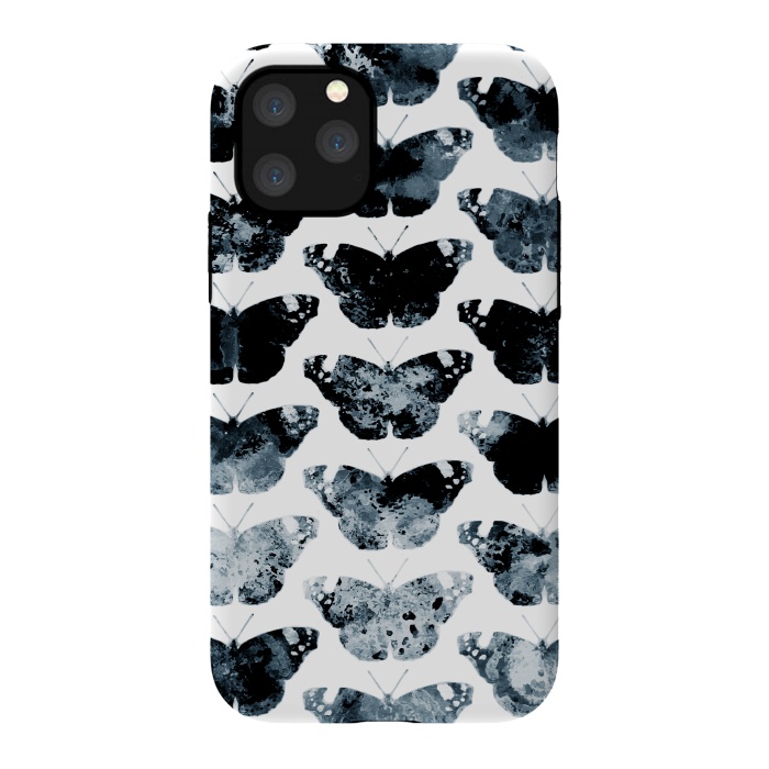 iPhone 11 Pro StrongFit Ink splattered butterfly pattern by Oana 