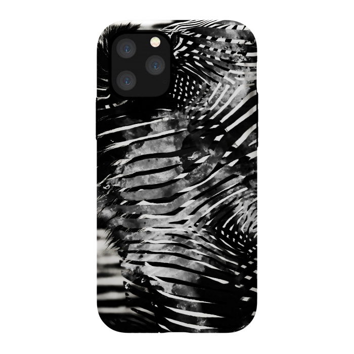 iPhone 11 Pro StrongFit Zebra stripes black and white ink animal print by Oana 