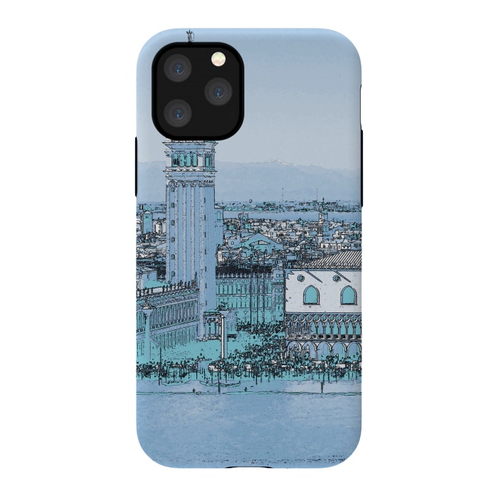 iPhone 11 Pro StrongFit Painted watercolor Venice San Marco Square by Oana 