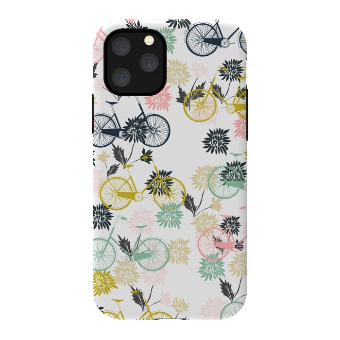 iPhone 11 Pro StrongFit Bicycle and Flowers by Karolina